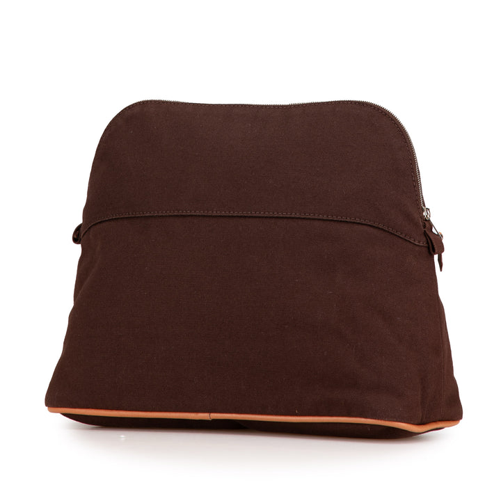 Hermès Toile Bolide Trousse de Voyage GM Brown - gabyparis.fr