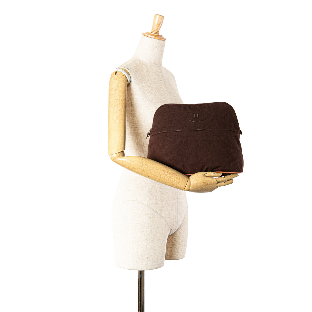 Hermès Toile Bolide Trousse de Voyage GM Brown - gabyparis.fr