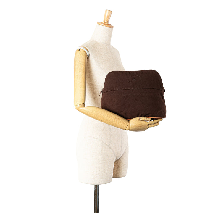 Hermès Toile Bolide Trousse de Voyage GM Brown - gabyparis.fr
