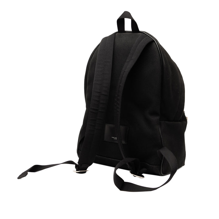 Saint Laurent Studded Toile City Sac à dos Noir – GABY PARIS Authentique