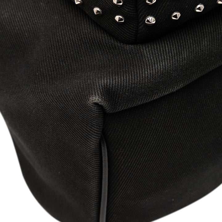 Saint Laurent Studded Toile City Sac à dos Noir – GABY PARIS Authentique