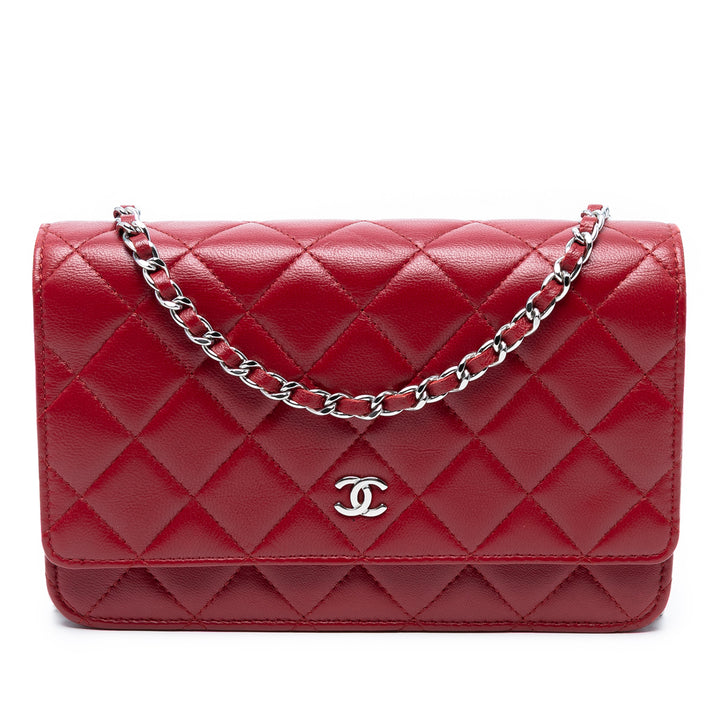 Chanel CC Quilted Cuir d’agneau Wallet on Chain Rouge – GABY PARIS Authentique