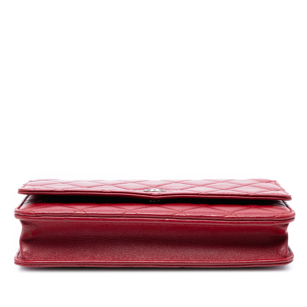 Chanel CC Quilted Cuir d’agneau Wallet on Chain Rouge – GABY PARIS Authentique