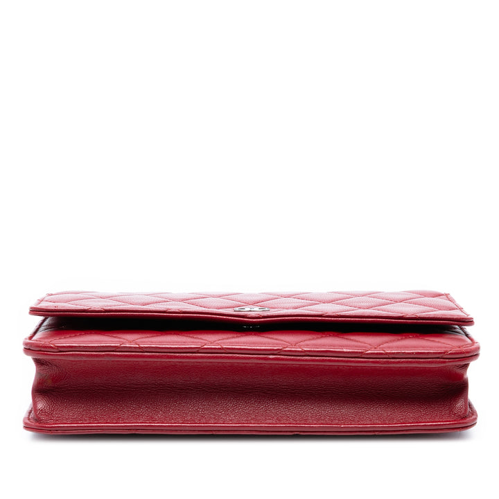 Chanel CC Quilted Cuir d’agneau Wallet on Chain Rouge – GABY PARIS Authentique