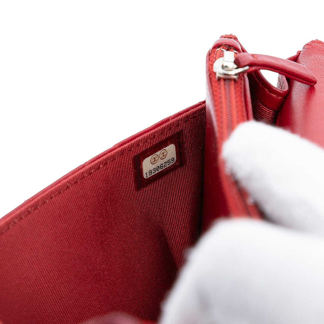 Chanel CC Quilted Cuir d’agneau Wallet on Chain Rouge – GABY PARIS Authentique