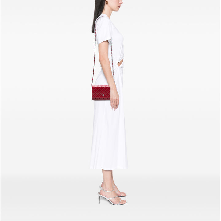 Chanel CC Quilted Cuir d’agneau Wallet on Chain Rouge – GABY PARIS Authentique