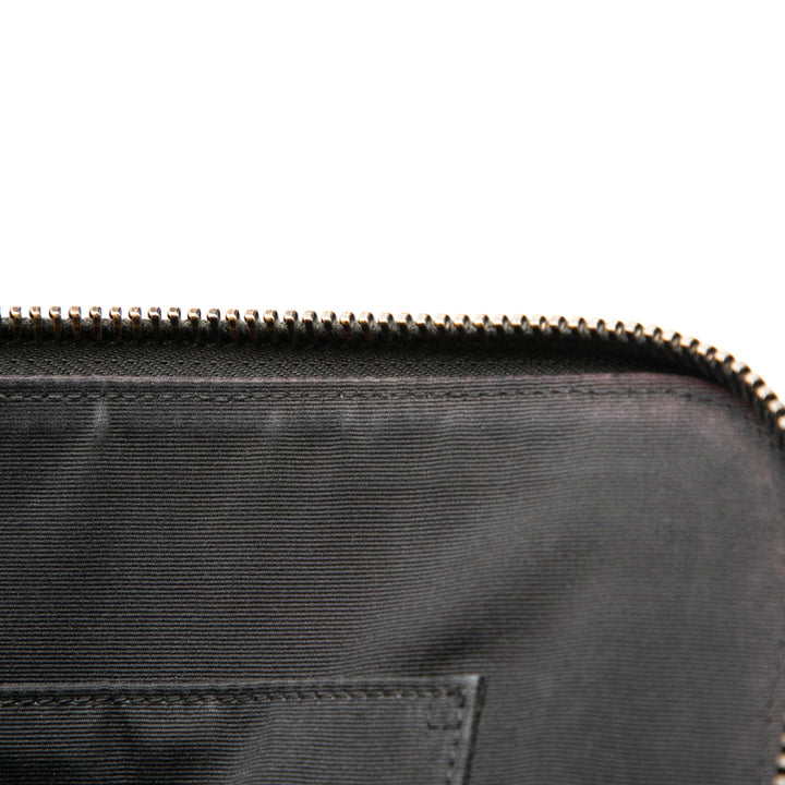 Saint Laurent Croc Embossed Cuir Pochette Noir – GABY PARIS Authentique