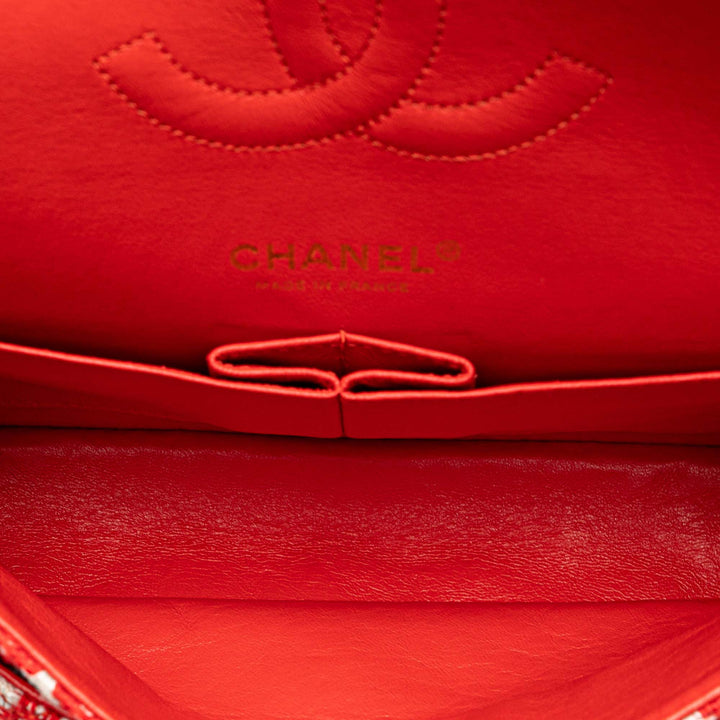 Chanel Jumbo Tweed Double rabat Rouge – GABY PARIS Authentique