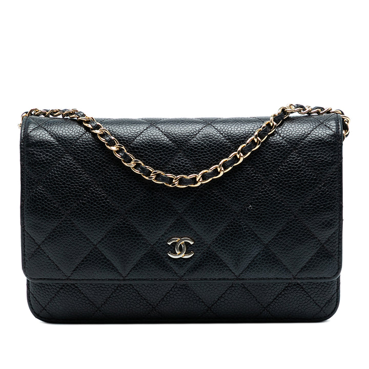 Chanel CC Quilted Caviar Wallet on Chain Noir – GABY PARIS Authentique