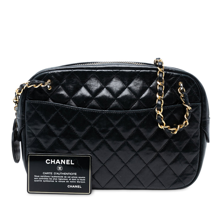 Chanel CC Quilted Cuir d’agneau Chain Sac caméra Noir – GABY PARIS Authentique