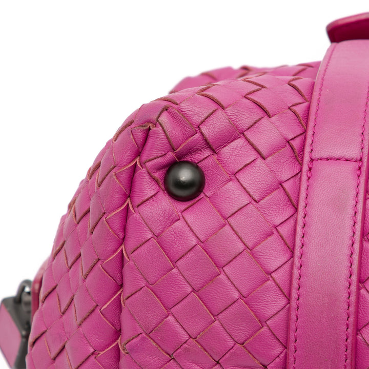 Bottega Veneta Nappa Intrecciato Montaigne Shoulder Bag Pink - gabyparis.fr