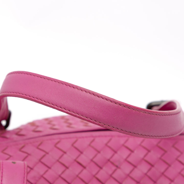 Bottega Veneta Nappa Intrecciato Montaigne Shoulder Bag Pink - gabyparis.fr