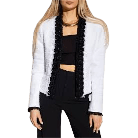 BALMAIN veste bouclée à bordure en chaîne taille 38 - gabyparis.fr