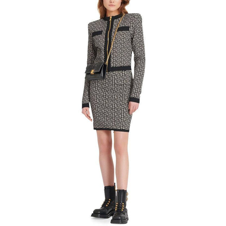 BALMAIN Cardigan en Maille Monogramme taille 38 - gabyparis.fr