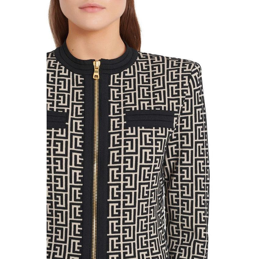 BALMAIN Cardigan en Maille Monogramme taille 38 - gabyparis.fr