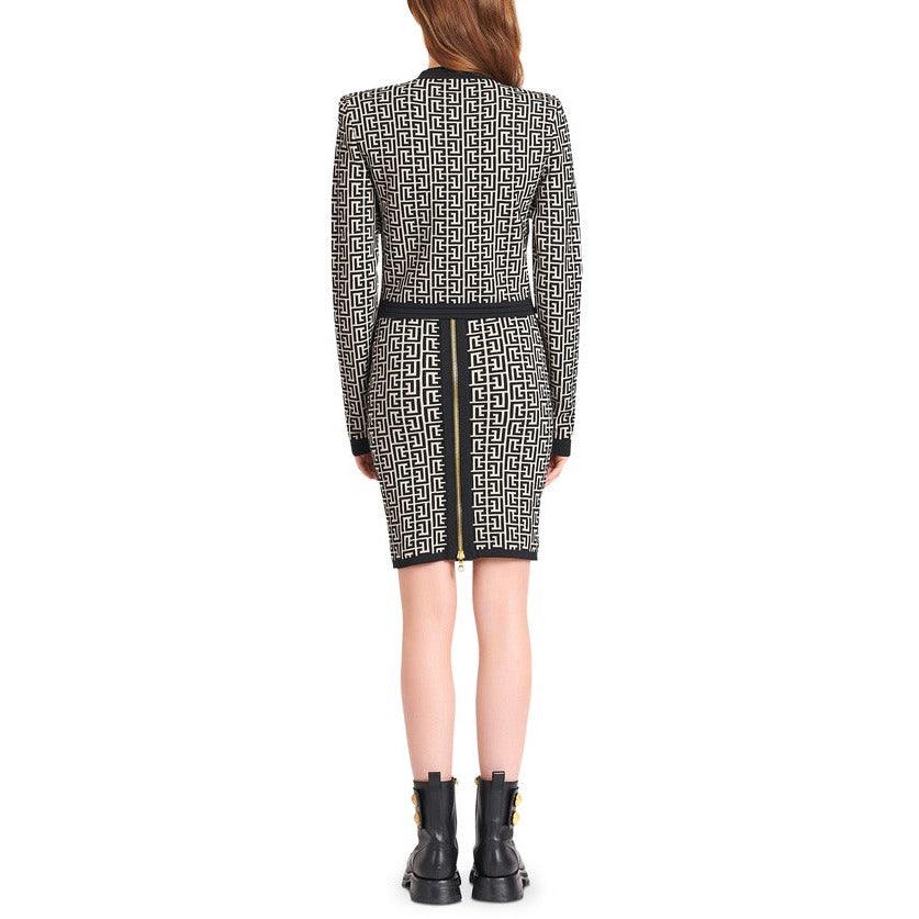 BALMAIN Cardigan en Maille Monogramme taille 38 - gabyparis.fr