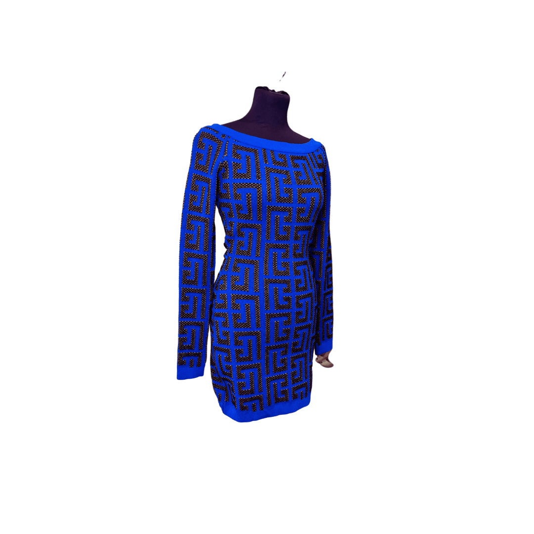 BALMAIN Robe à motif monogrammé taille 38 - gabyparis.fr