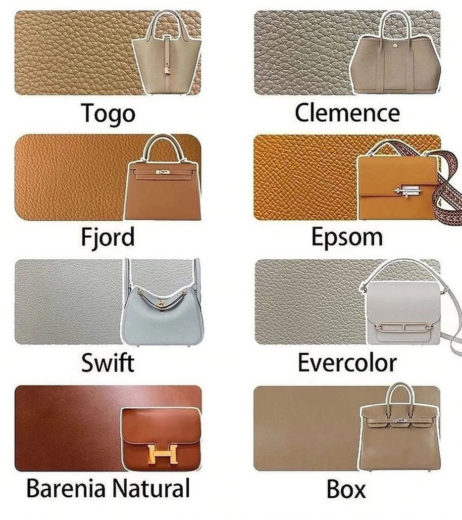 Les cuirs Hermès expliqués : Togo, Epsom, Clémence, Swift, Evercolor, Barenia, Chèvre, Negonda