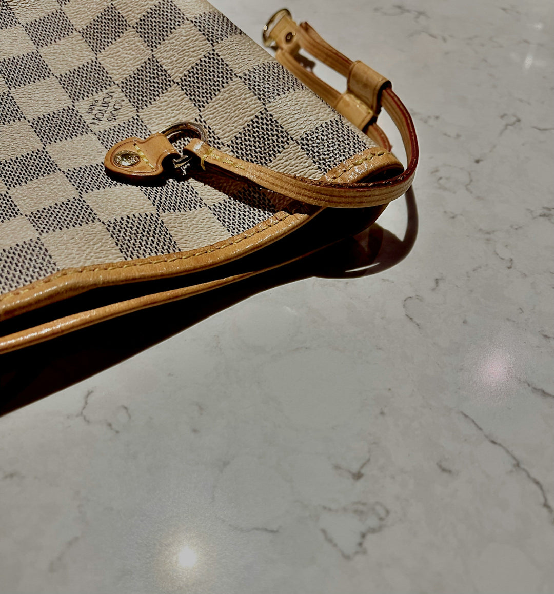 Sac Louis Vuitton Neverfull Damier Azur d'occasion