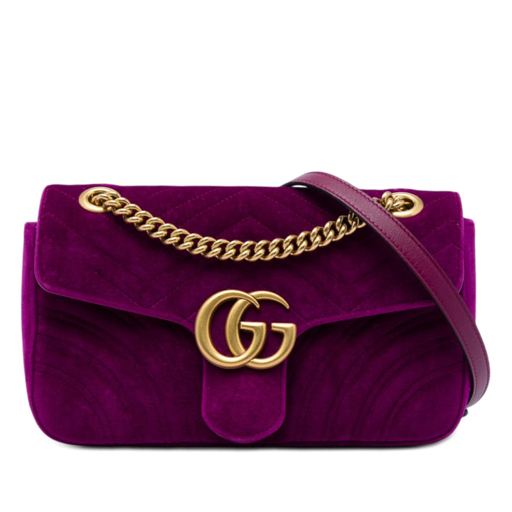 GG Marmont Matelasse Sac Moyen Violet