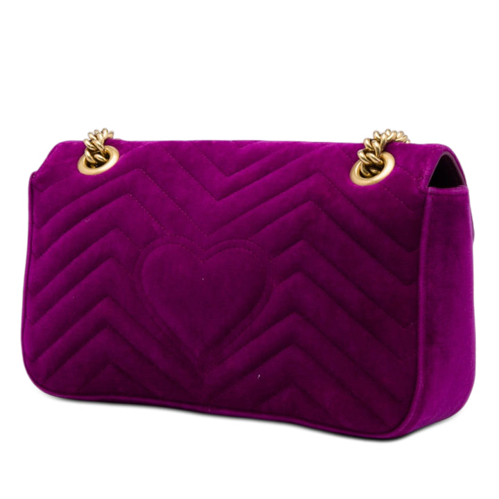 GG Marmont Matelasse Sac Moyen Violet