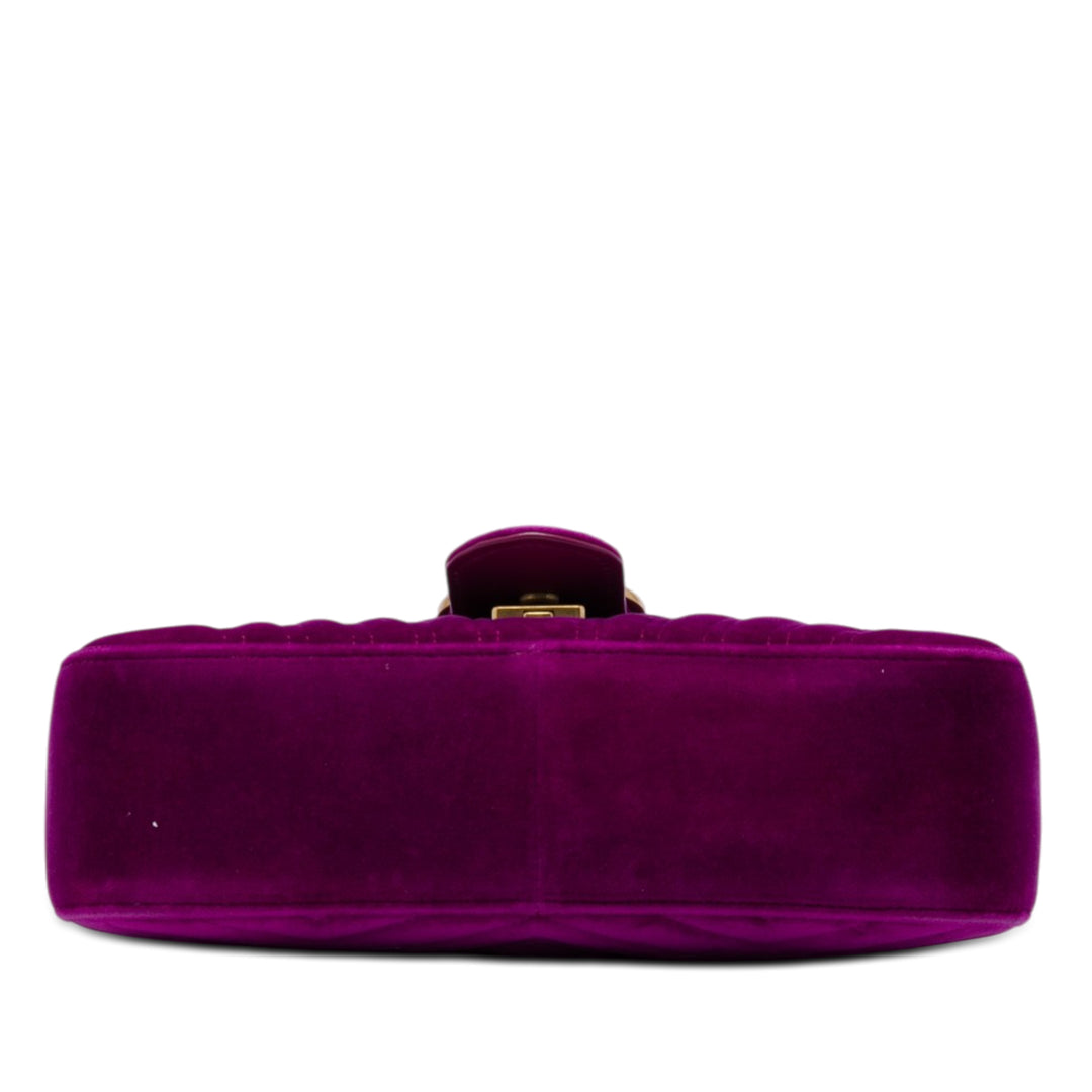 GG Marmont Matelasse Sac Moyen Violet