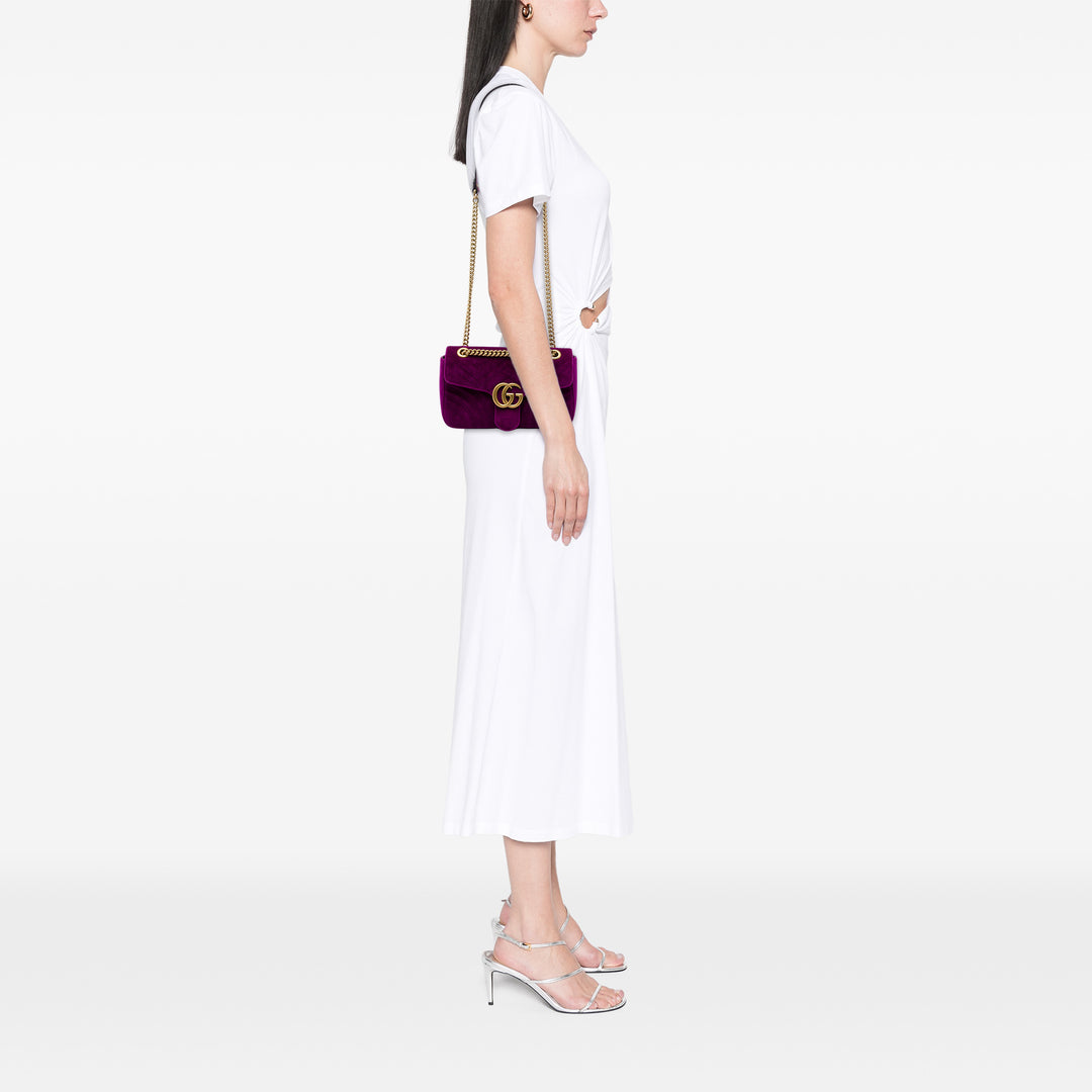 GG Marmont Matelasse Sac Moyen Violet