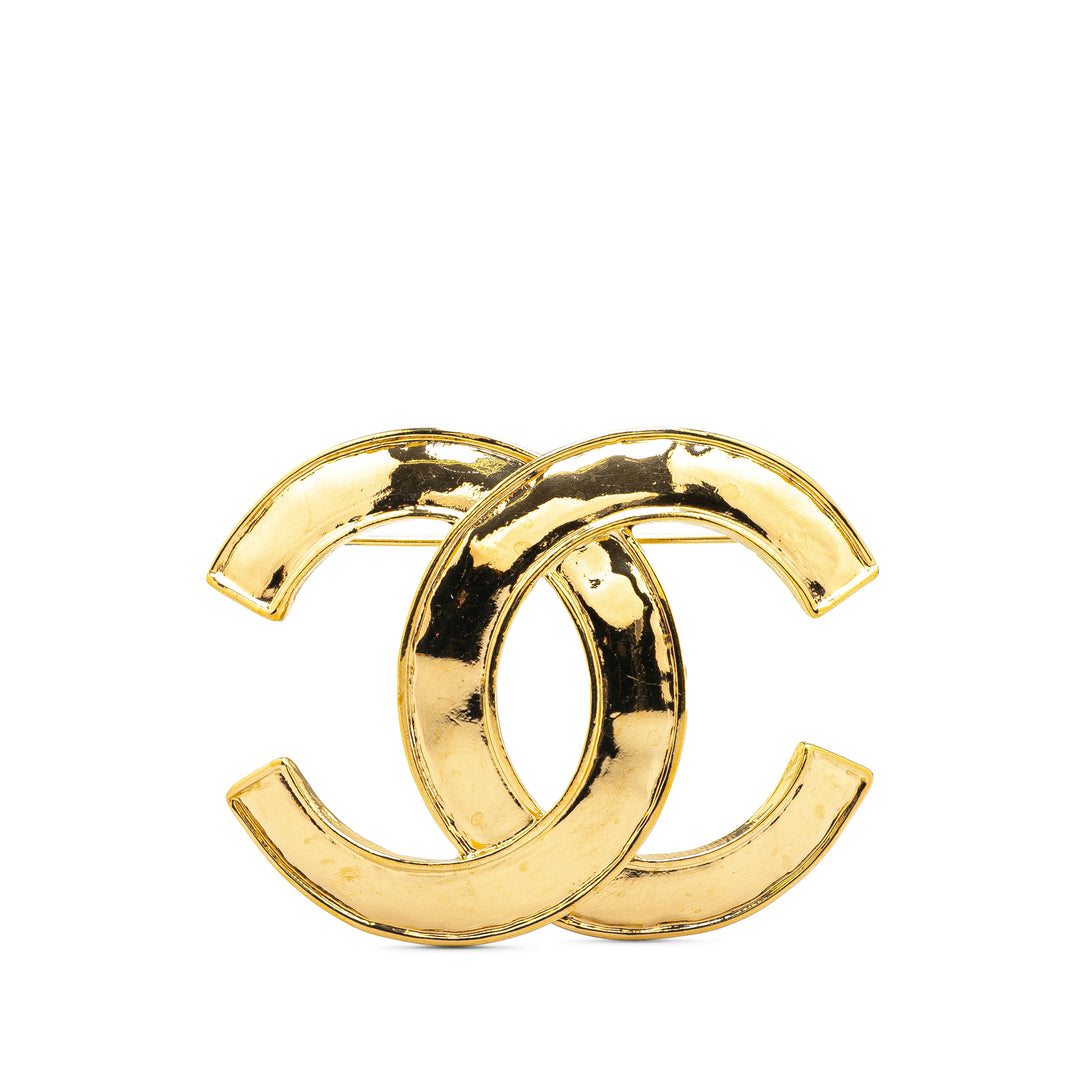 Gold Plated CC Brooch Gold - Gaby Paris