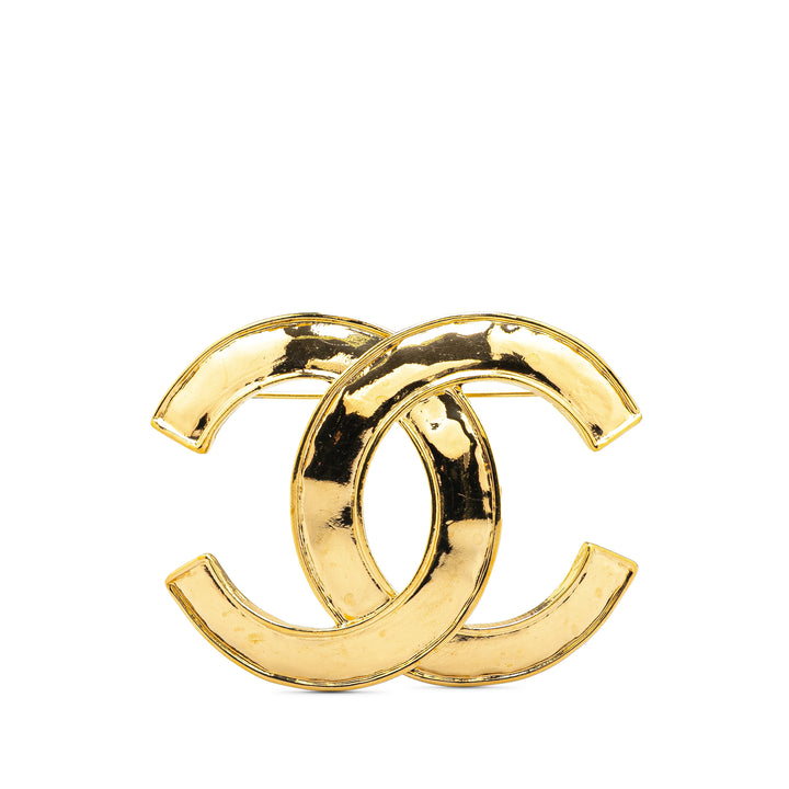 Gold Plated CC Brooch Gold - Gaby Paris