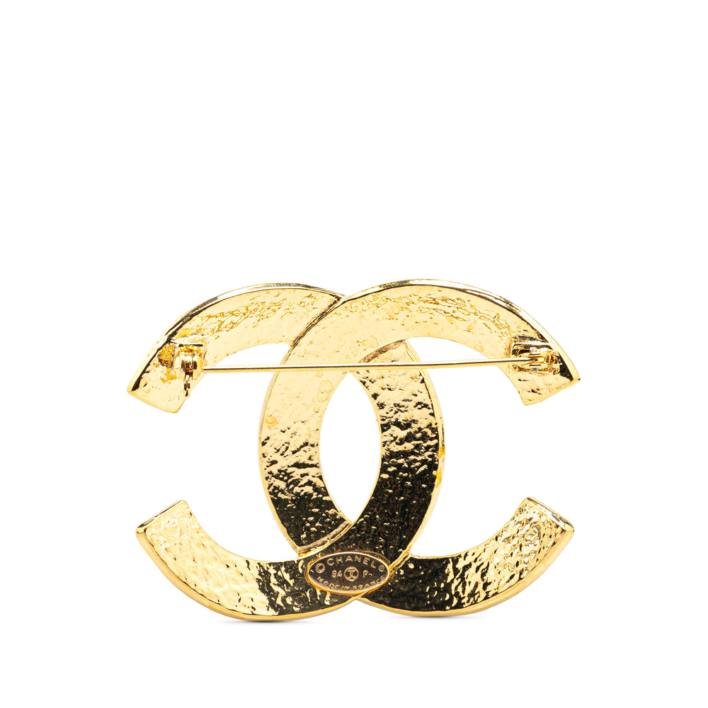 Gold Plated CC Brooch Gold - Gaby Paris