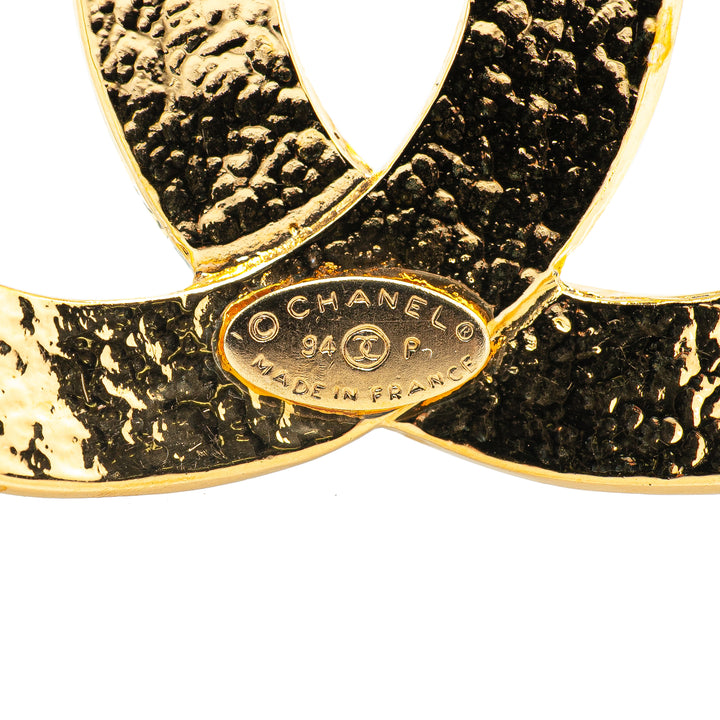 Gold Plated CC Brooch Gold - Gaby Paris