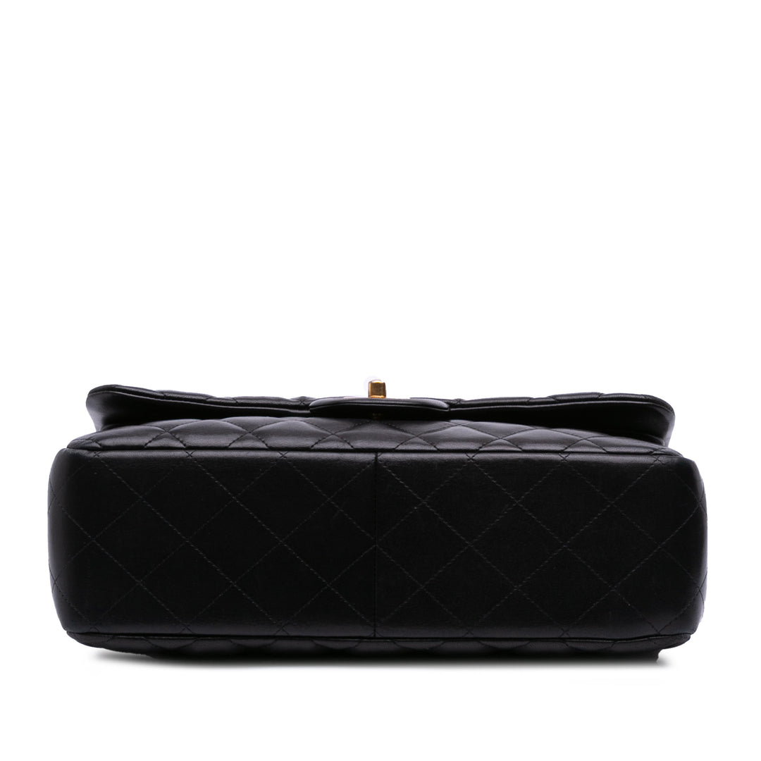 Chanel Jumbo Classic Cuir d’agneau Double rabat Noir
