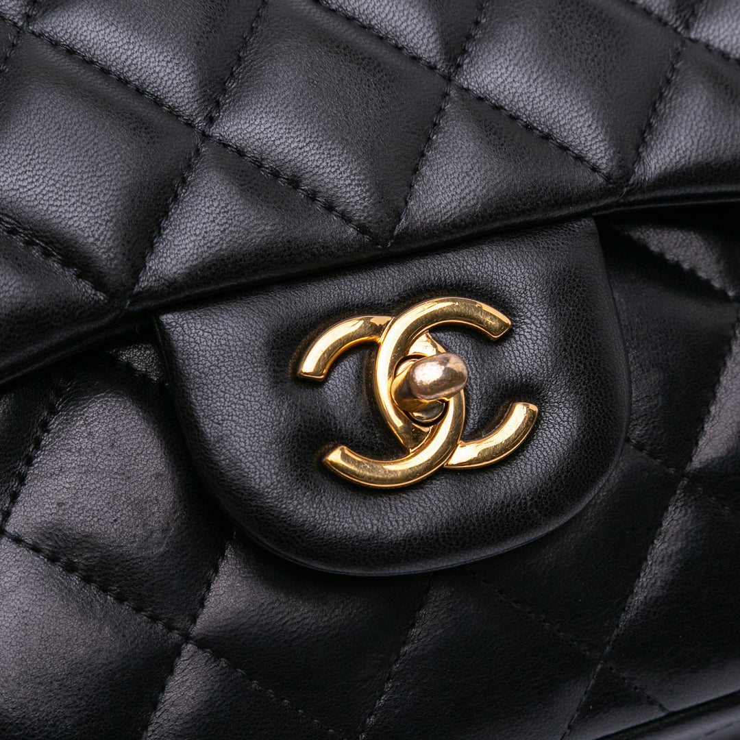 Chanel Jumbo Classic Cuir d’agneau Double rabat Noir