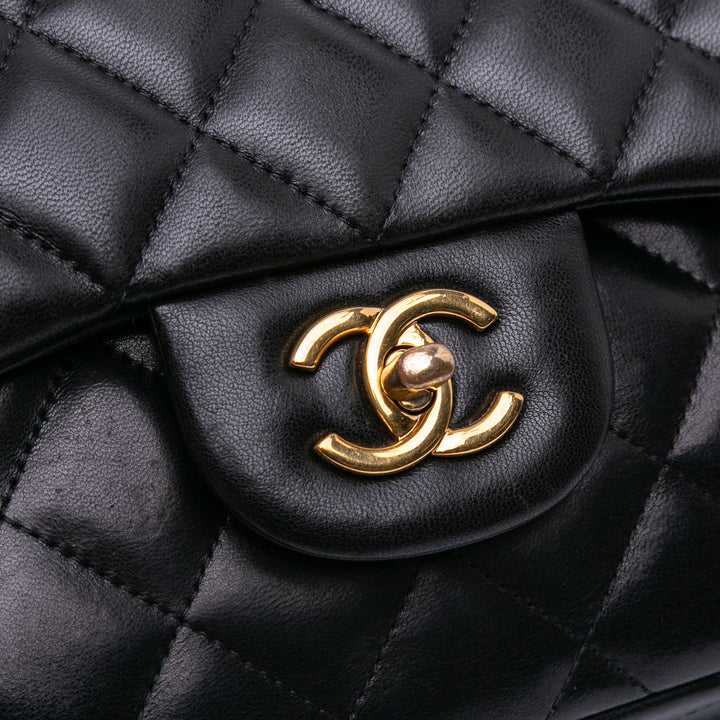 Chanel Jumbo Classic Cuir d’agneau Double rabat Noir