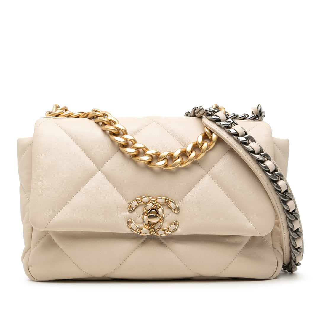 Chanel Medium Cuir d’agneau 19 à rabat