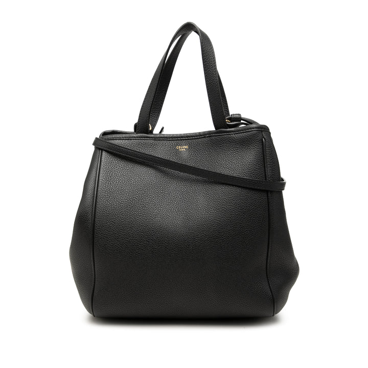 Celine grainé Folded Cabas Petit Cuir de veau grainé Noir – vue principale – GABY PARIS