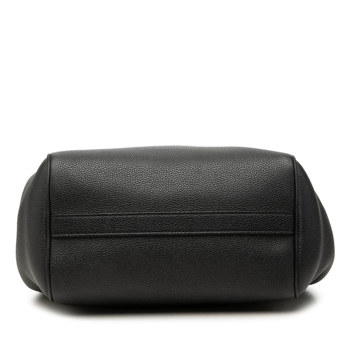 Celine grainé Folded Cabas Petit Cuir de veau grainé Noir – vue 3 – GABY PARIS