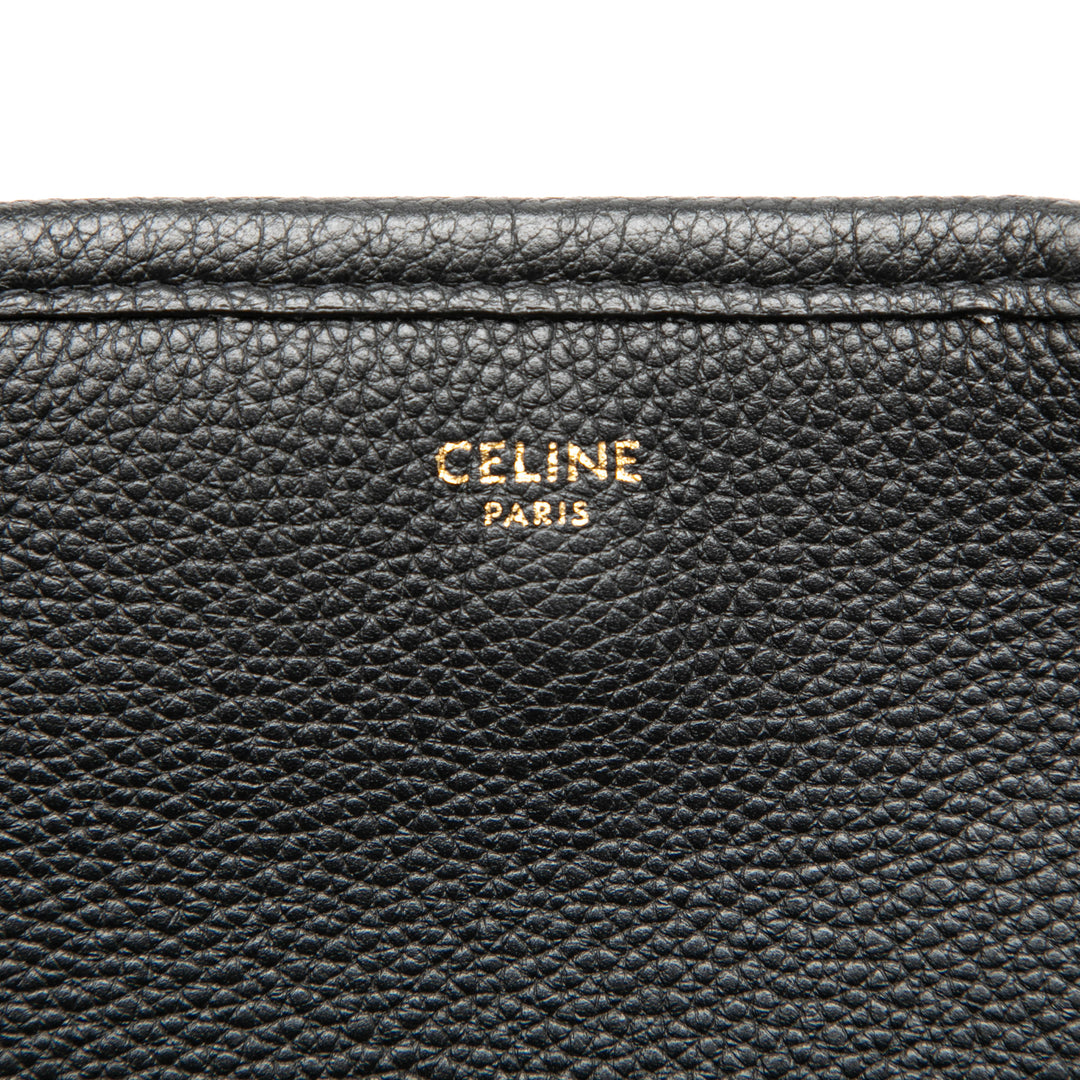 Celine grainé Folded Cabas Petit Cuir de veau grainé Noir – vue 5 – GABY PARIS