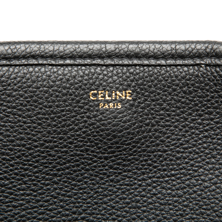Celine grainé Folded Cabas Petit Cuir de veau grainé Noir – vue 5 – GABY PARIS