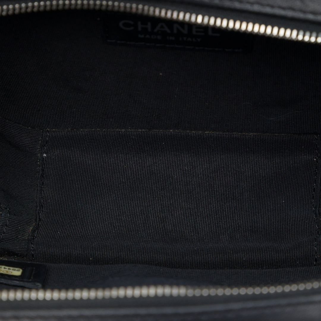 Chanel Matelassé CC Sac boîte caméra Mini Cuir d'agneau Noir