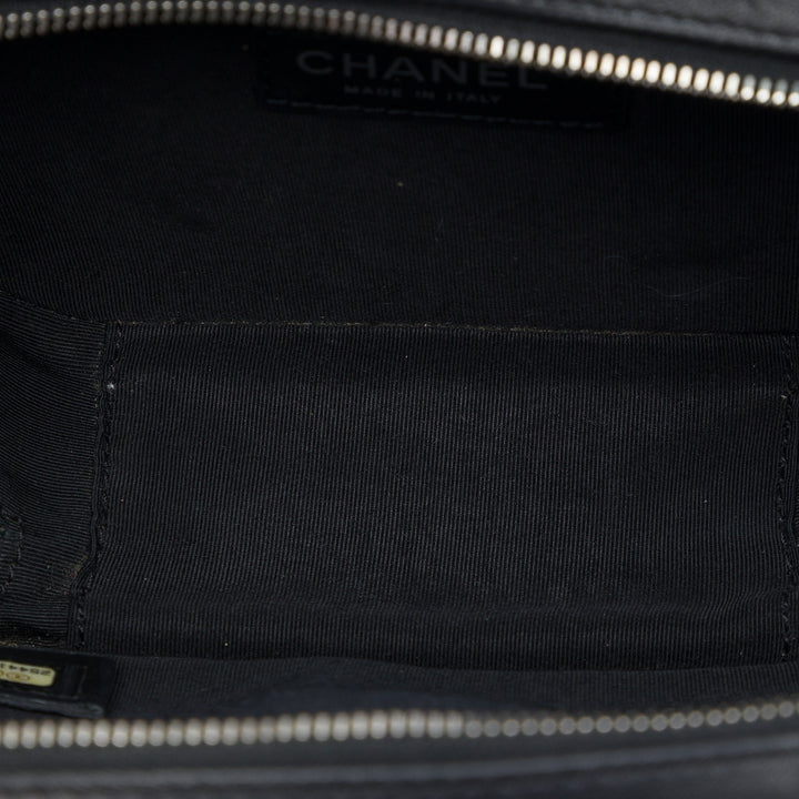 Chanel Matelassé CC Sac boîte caméra Mini Cuir d'agneau Noir