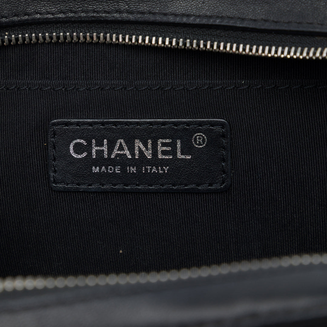Chanel Matelassé CC Sac boîte caméra Mini Cuir d'agneau Noir