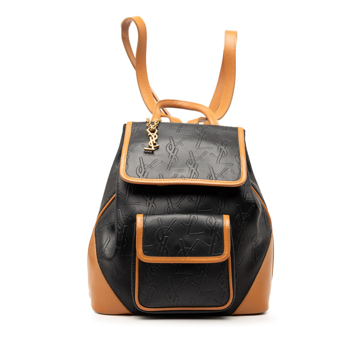 Saint Laurent Monogram embossé Cuir Sac à dos