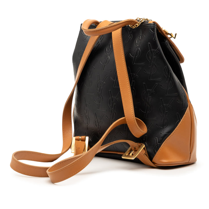 Saint Laurent Monogram embossé Cuir Sac à dos
