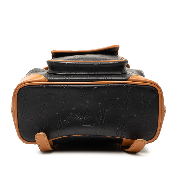 Saint Laurent Monogram embossé Cuir Sac à dos