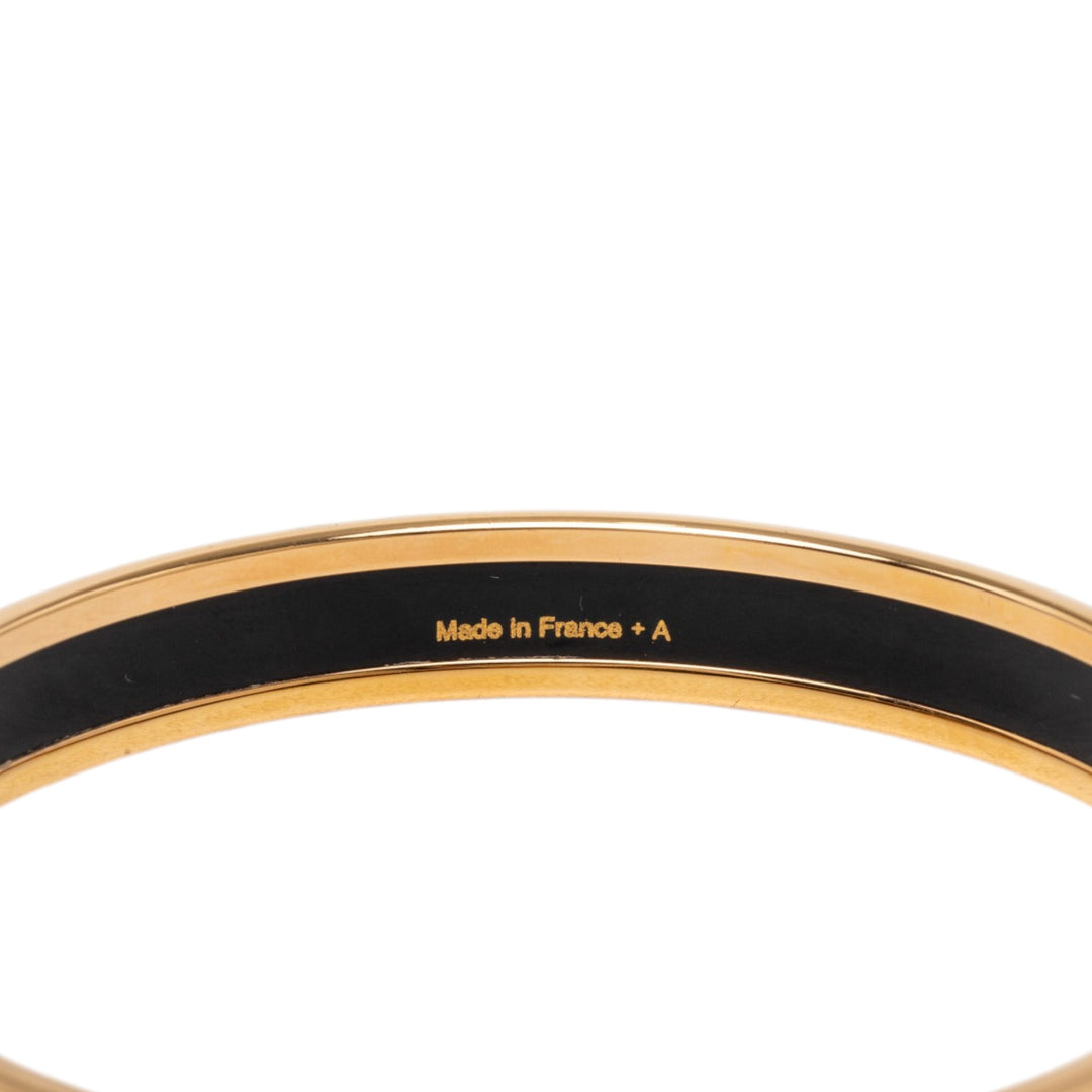 Hermès Bracelet Narrow Brides de Gala Tattoo Émail Bangle 65 Marron – vue 4 – GABY PARIS