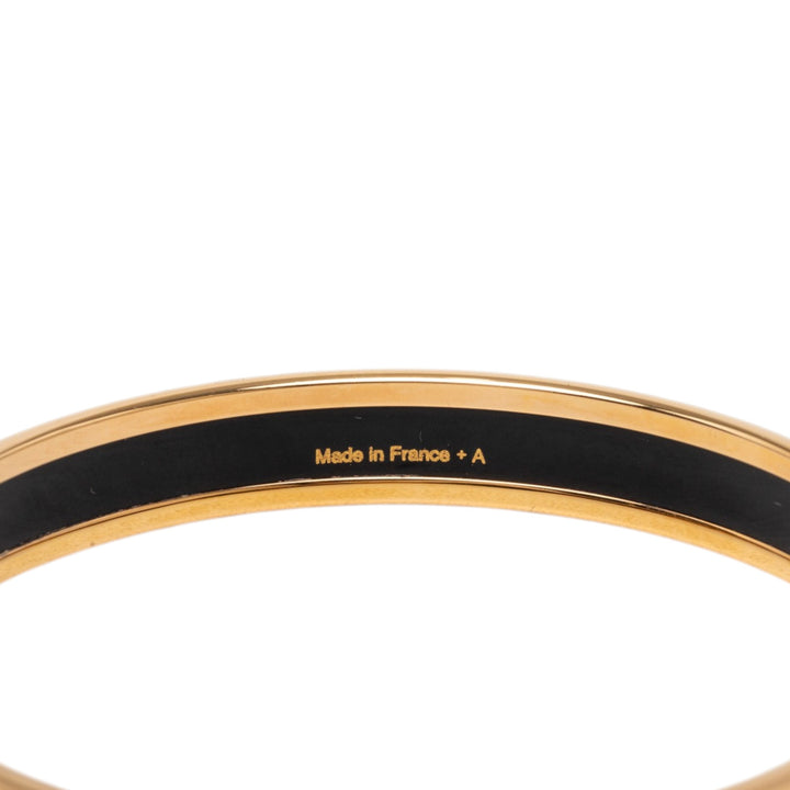 Hermès Bracelet Narrow Brides de Gala Tattoo Émail Bangle 65 Marron – vue 4 – GABY PARIS