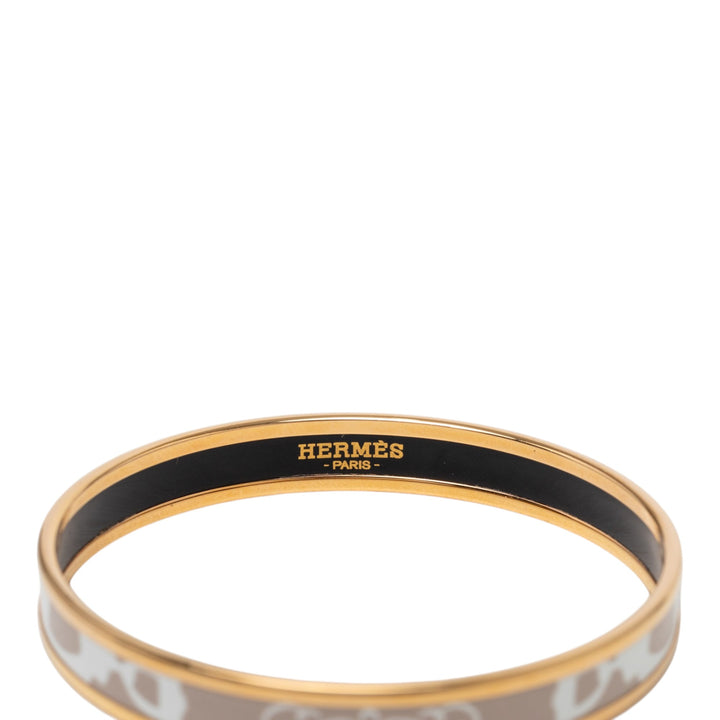 Hermès Bracelet Narrow Brides de Gala Tattoo Émail Bangle 65 Marron – vue 5 – GABY PARIS