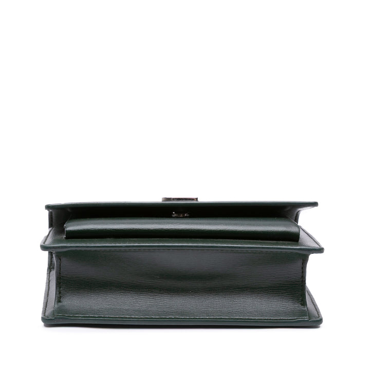Leather Monogram Sunset Chain Wallet Green - Gaby Paris