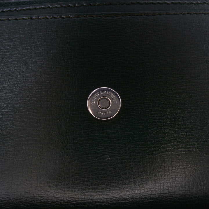Leather Monogram Sunset Chain Wallet Green - Gaby Paris